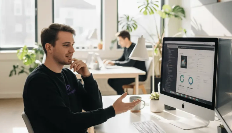 Rococo Digital directors reviewing Shopify Plus growth data